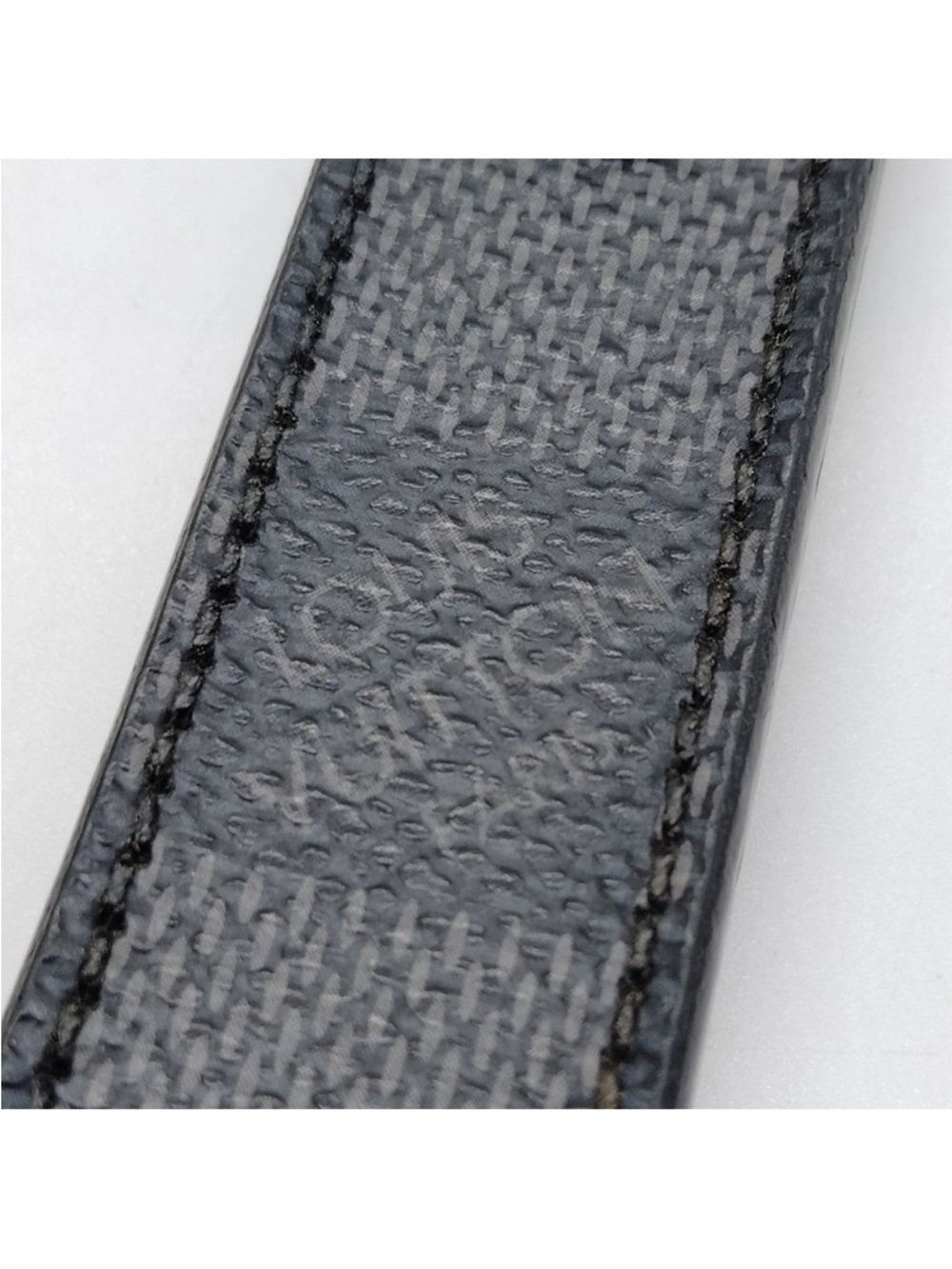 Louis Vuitton Damier Graphite Black Leather & Silver-Tone Keychain - Picture 8 of 9
